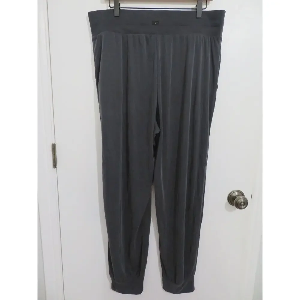 Victoria's Secret Women Sz XL Dark Gray Jogger Pants Soft Cozy Lounge Sweatpants